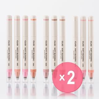 CLIO - Soft Blending Shadow Stick - 10 Colors 2pcs Bundle Set G302 Kitten Pink x 2 pcs