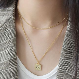 Phoenoa 925 Sterling Silver Rose Square Pendant Necklace phoenoa kopen in de aanbieding