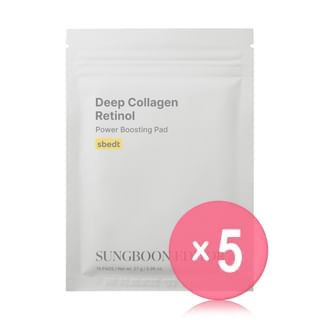 SUNGBOON EDITOR - Deep Collagen Retinol Power Boosting Pad Mini 5pcs Bundle Set 15 pads x 5 pcs
