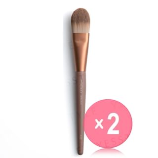 MEKO - Twilight Gold Artistry Brush Series Flat Round Foundation Brush 2pcs Bundle Set A02 x 2 pcs
