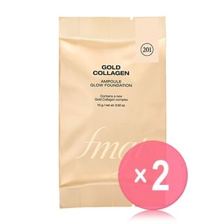 THE FACE SHOP - fmgt Gold Collagen Ampoule Glow Foundation Refill Only - 2 Colors 2pcs Bundle Set #201 x 2 pcs