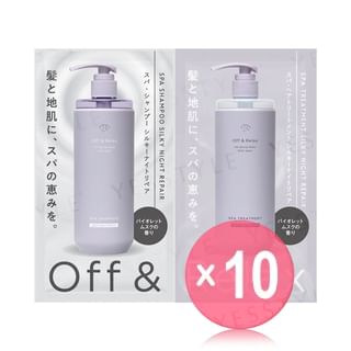 Off & Relax - Spa Shampoo & Treatment Silky Night Repair Trial Set 10pcs Bundle Set 10ml x 2 x 10 pcs
