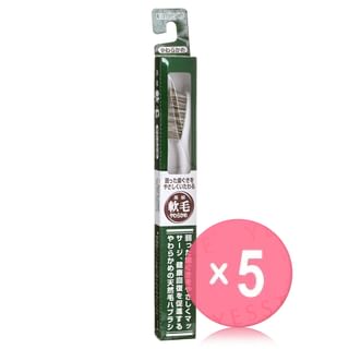 EBISU - Premium Natural Toothbrush 5pcs Bundle Set 1 pc - Random Color - Soft B-N35 x 5 pcs