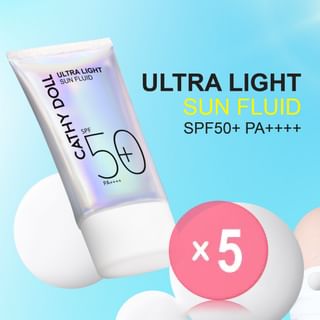 Cathy Doll - Ultra Light Sun Fluid SPF 50+ PA++++ Mini 5pcs Bundle Set 15ml x 5 pcs