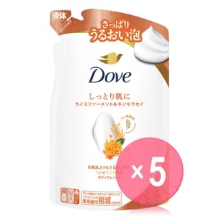 Dove Japan - Body Wash Rice Ferment & Osmanthus Refill 5pcs Bundle Set 300g x 5 pcs