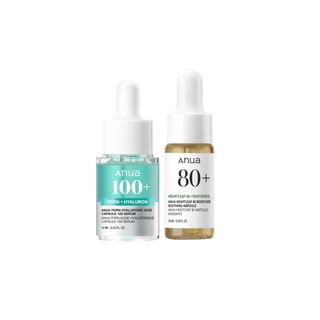 Anua - Bundle: PDRN Hyaluronic Acid Capsule 100 Serum Mini + Heartleaf 80 Moisture Soothing Ampoule Mini 2 pcs