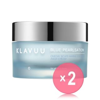 KLAVUU - Blue Pearlsation One Day 8 Cups Marine Collagen Aqua Cream 50ml 2pcs Bundle Set 50ml x 2 pcs