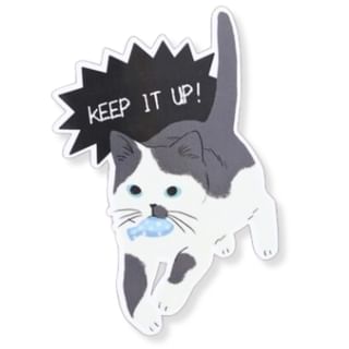 Cat Maniac Series Decorative Iron-on Patch Bicolor Cat 1 pc
