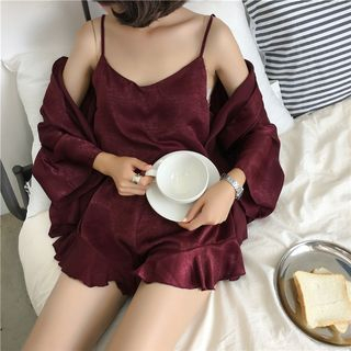 Yeppyo Sleepwear Set Robe Camisole Shorts yeppyo kopen in de aanbieding