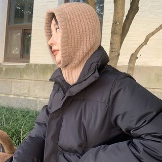 Wool Blend Knit Balaclava