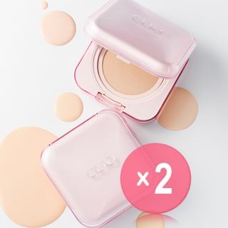 CLIO - Kill Cover Mesh Glow Essential Cushion Set - 5 Colors 2pcs Bundle Set #21N Linen x 2 pcs