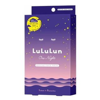 Photos - Facial Mask LuLuLun - One Night Rescue Face Mask Moisture Skin - 5 pcs