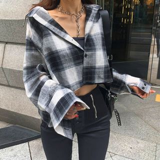 Long-Sleeve Plaid Shirt