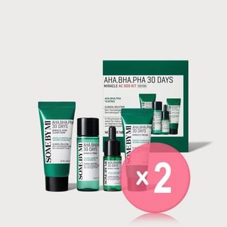 SOME BY MI - AHA, BHA, PHA 30 Days Miracle AC SOS Kit 2pcs Bundle Set 2024 Version - 4 pcs x 2 pcs