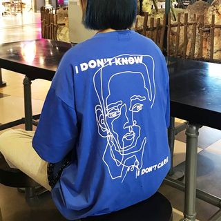 Linsi Print Boxy Crewneck T Shirt linsi kopen in de aanbieding