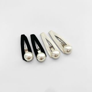 Vintage Faux Pearl Ribbon Hair Clip