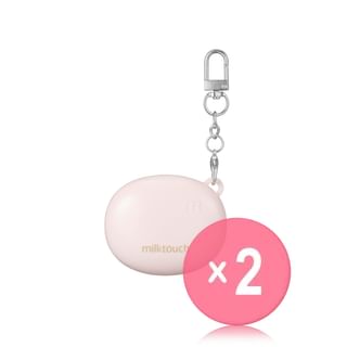 Milk Touch - All-day Skin Fit Milky Glow Cushion Mini Keyring - 20 Colors 2pcs Bundle Set #19C Rosy Ivory x 2 pcs