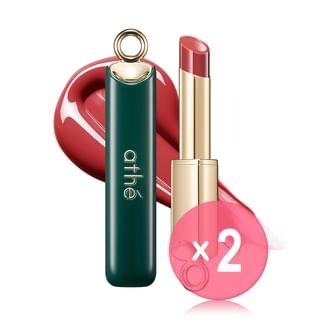 athé - Authentic Lip Glowy Balm - 15 Colors 2pcs Bundle Set #13 Jo x 2 pcs