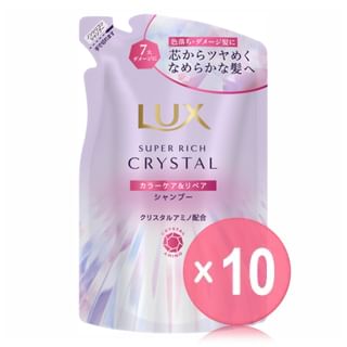 Lux Japan - Super Rich Crystal Color Care & Repair Shampoo 10pcs Bundle Set 300g Refill x 10 pcs
