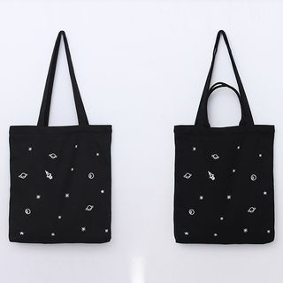 Denyard Print Canvas Shopper Bag denyard kopen in de aanbieding