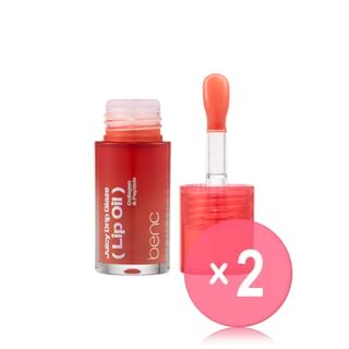 ongredients - BENC Juicy Drip Glaze Lip Oil - 10 Colors 2pcs Bundle Set #01 Naked Pink x 2 pcs