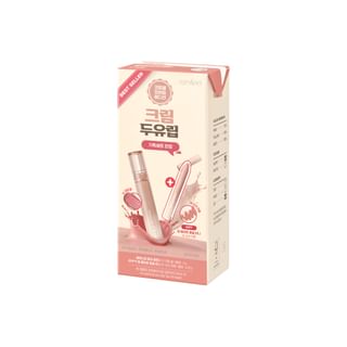 romand - Glasting Color Gloss Soy Milk Edition Special Set - 2 Types #12 Cream Shell
