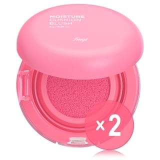 THE FACE SHOP - fmgt Moisture Cushion Blush & Highlighter - 4 Colors 2pcs Bundle Set #02 Pink x 2 pcs