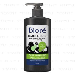 Kao Biore Black Liquid Deep Purifying Facial Cleanser 200Ml kao kopen in de aanbieding