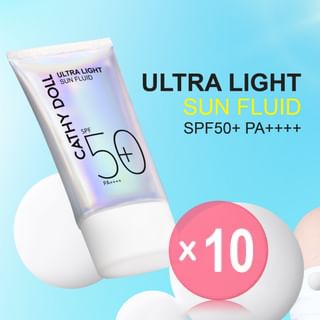 Cathy Doll - Ultra Light Sun Fluid SPF 50+ PA++++ Mini 10pcs Bundle Set 15ml x 10 pcs