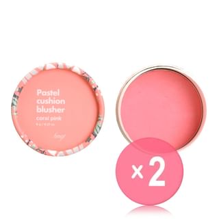 THE FACE SHOP - fmgt Pastel Cushion Blusher - 8 Colors 2pcs Bundle Set #02 Coral Pink x 2 pcs