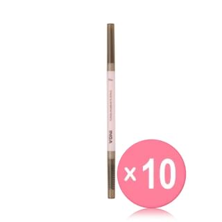 INGA - Stage Brow Pencil - 2 Colors 10pcs Bundle Set Gray Brown x 10 pcs