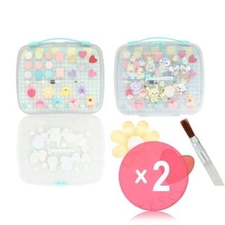 SHOBIDO - Pokemon Peaceful Place Makeup Palette Set Green 2pcs Bundle Set 1 set x 2 pcs