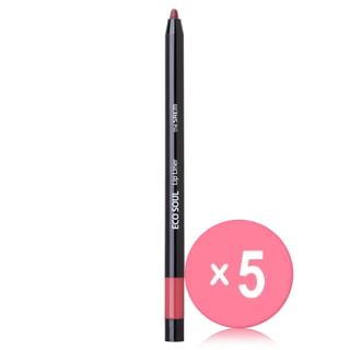 The Saem - Eco Soul Lip Liner - 3 Colors 5pcs Bundle Set #RD01 French Red x 5 pcs