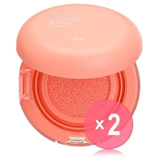 THE FACE SHOP - fmgt Moisture Cushion Blush & Highlighter - 4 Colors 2pcs Bundle Set #03 Coral x 2 pcs