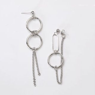Kokyu Non Matching Mini Hoop Chain Dangle Earring kokyu kopen in de aanbieding Kokyu Non Matching Mini Hoop Chain Dangle Earring kokyu kopen in de aanbieding