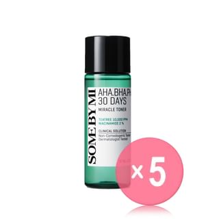 SOME BY MI - AHA, BHA, PHA 30 Days Miracle Toner Mini 5pcs Bundle Set 2024 Version - 30ml x 5 pcs