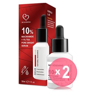 My Scheming - 10% Niacinamide + 1% Tranexamic Acid Pore Bright Serum 2pcs Bundle Set 30ml x 2 pcs