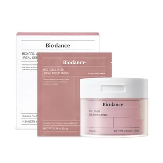 Biodance - Bundle: Bio Collagen - Real Deep Mask Set + Collagen Gel Toner Pads 2 pcs