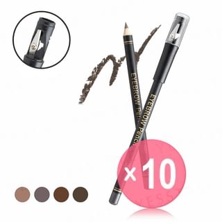 MEKO - 2 In One Eyebrow Pencil 10pcs Bundle Set