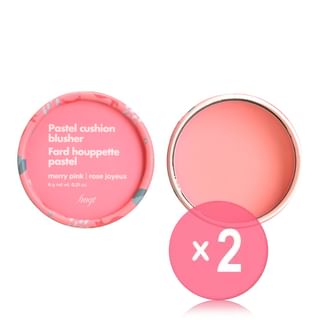 THE FACE SHOP - fmgt Pastel Cushion Blusher - 8 Colors 2pcs Bundle Set #03 Merry Pink x 2 pcs