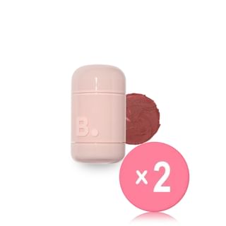 BANILA CO - b by banila Romantic Blush Lip&Cheek - 20 Colors 2pcs Bundle Set #10 Toffee Chocolate x 2 pcs