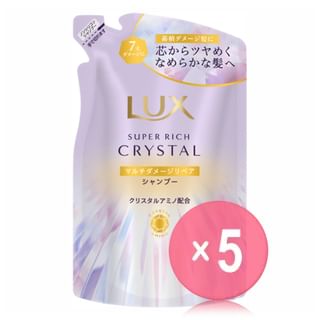 Lux Japan - Super Rich Crystal Multi-Damage Repair Shampoo 5pcs Bundle Set 300g Refill x 5 pcs
