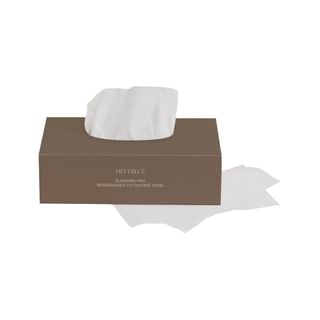 HEVEBLUE - Bleaching-free Biodegradable Cotton Face Towel 60 pcs