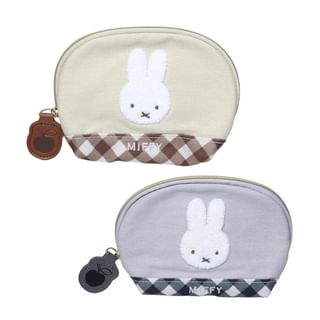 Miffy Diagonal Check Series Tissue Pouch / Makeup Pouch