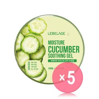 LEBELAGE - Moisture Soothing Gel - 9 Types 5pcs Bundle Set 2025 Version - Cucumber x 5 pcs