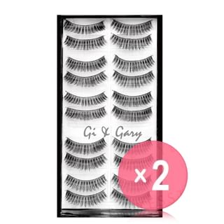Gi & Gary - Professional Eyelashes Hollywood Glamour F09 2pcs Bundle Set 10 pairs x 2 pcs