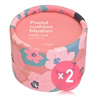 THE FACE SHOP - fmgt Pastel Cushion Blusher - 8 Colors 2pcs Bundle Set #07 India Red x 2 pcs