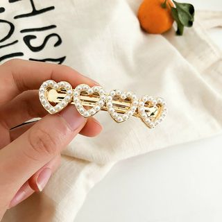 Jael Faux Pearl Heart Hair Clip As Shown In Figure One Size jael kopen in de aanbieding