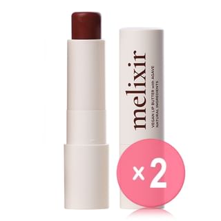 melixir - Vegan Lip Butter - 12 Colors 2pcs Bundle Set #18 Vintage Red x 2 pcs