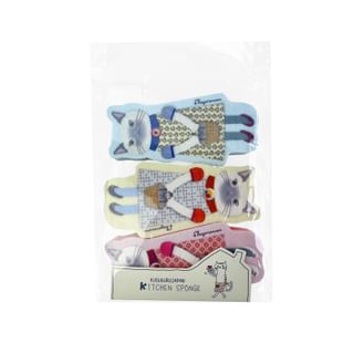 Parlor Suzurando Cat Kitchen Sponge Collection 3-Piece Set Suzuran san 1 set